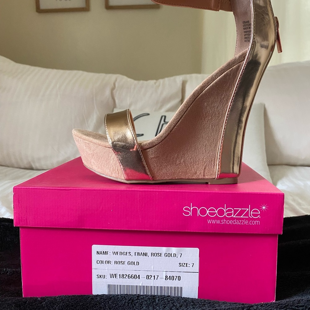 Wedges Ebani rose gold